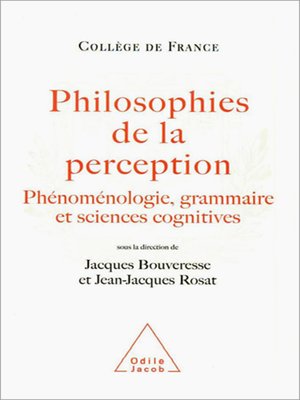 cover image of Philosophies de la perception